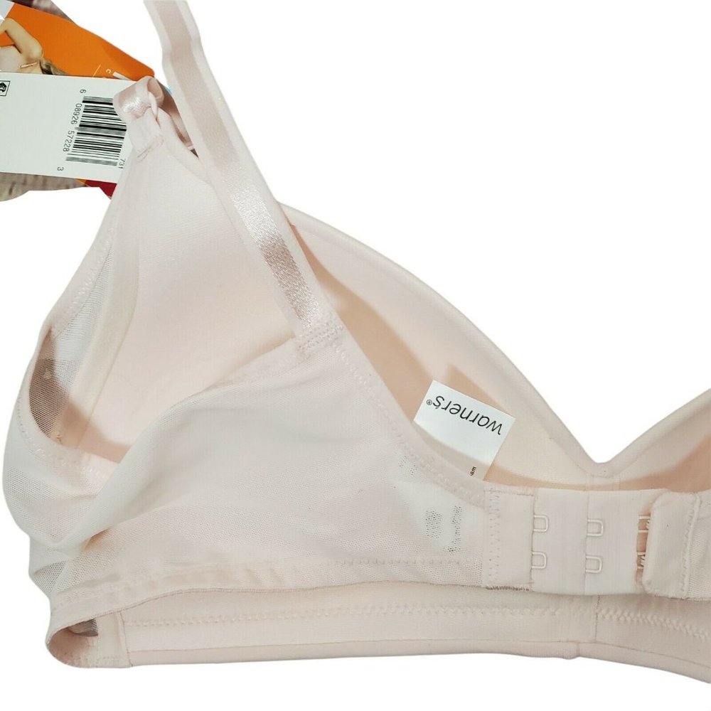 Warners® No Side Effects® Wireless with Mesh Bra Size 34C Adjustable Straps NEW - Picture 5 of 11